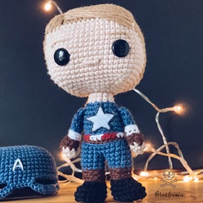 Captain America Handmade Amigurumi Pop